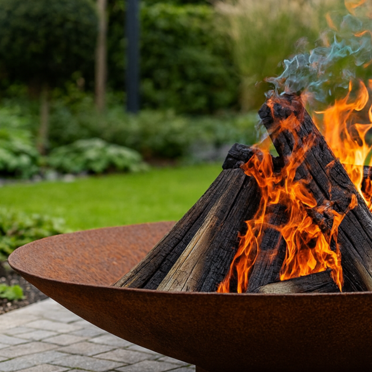 Feuerschale aus Cortenstahl FLAMO D 80 cm