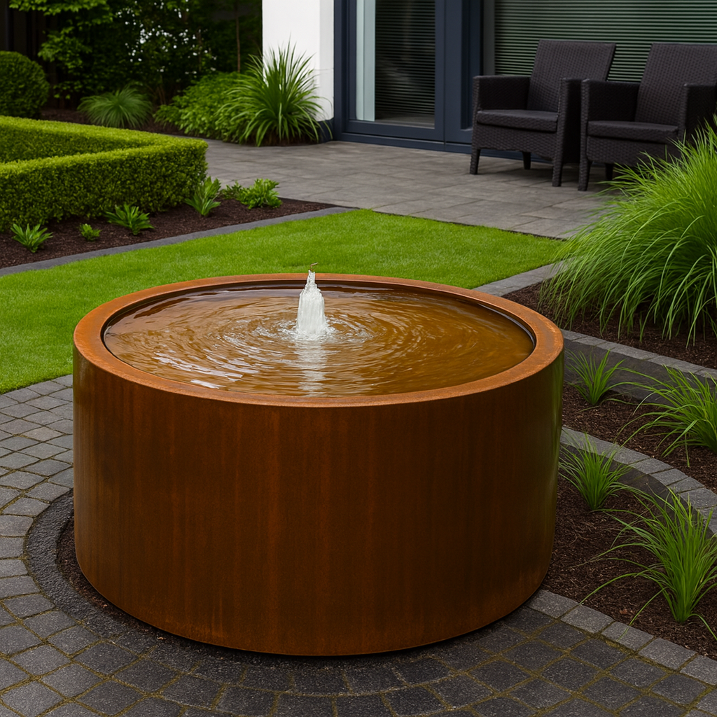 Wassertisch aus Cortenstahl VOLTIS 100 x 40 cm