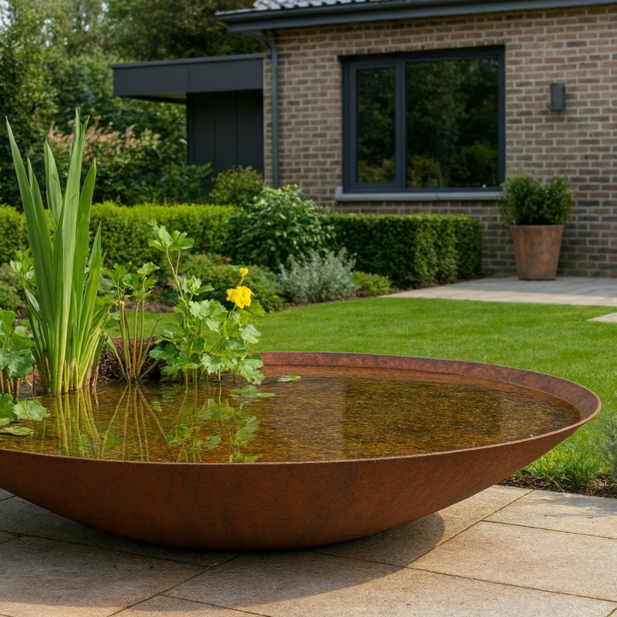 Wassernapf aus Cortenstahl VELLUM D 100 cm