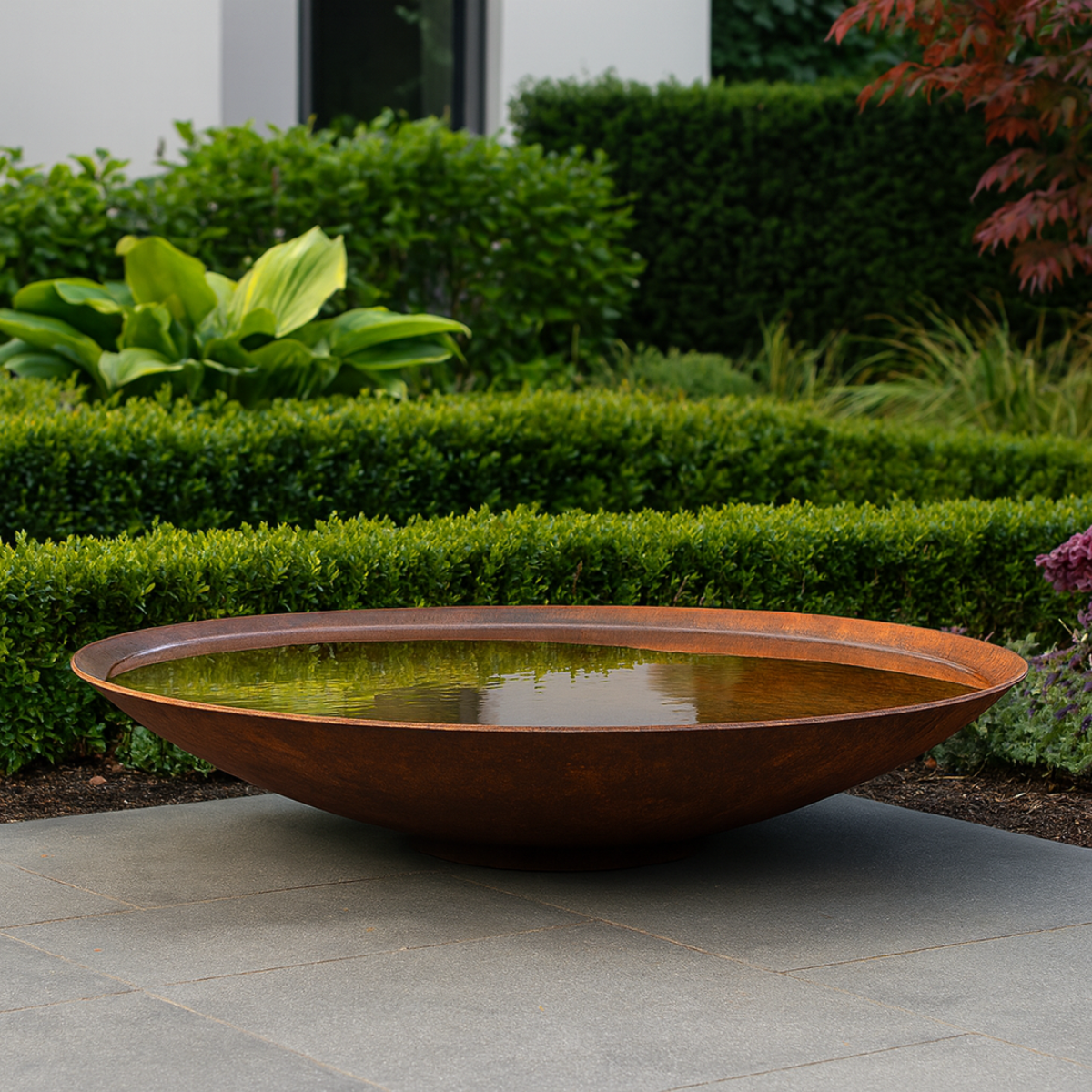 Wassernapf aus Cortenstahl VELLUM D 60 cm