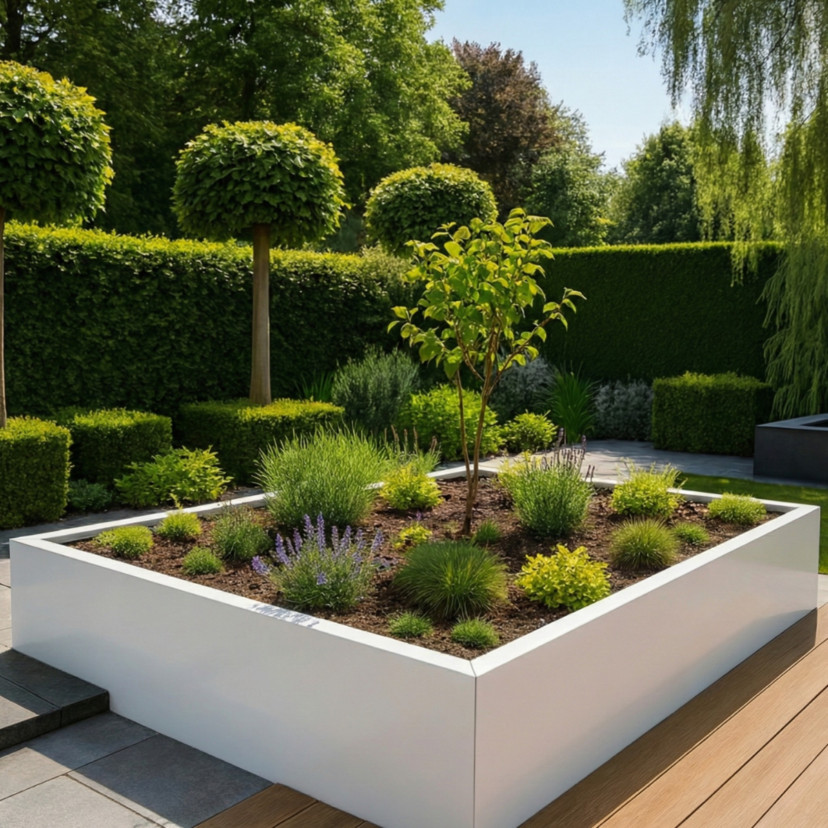 Cortenstahl Pflanzkübel CORTEA 40 x 40 x 40 cm