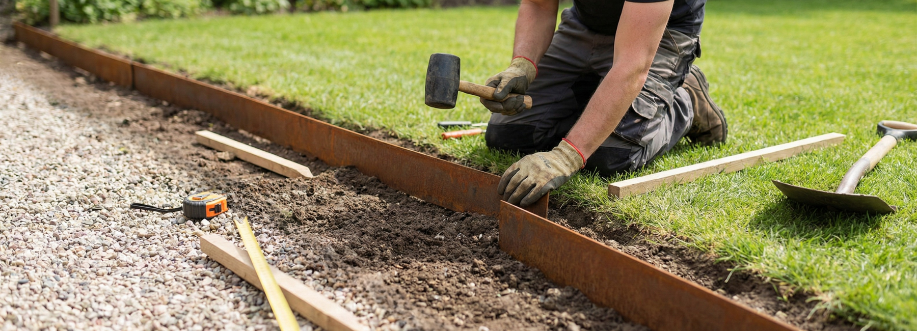 Cortenstaal kantopsluiting zelf plaatsen: 5 eenvoudige stappen voor je tuin