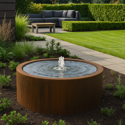 Wassertisch aus Cortenstahl VOLTIS 100 x 40 cm