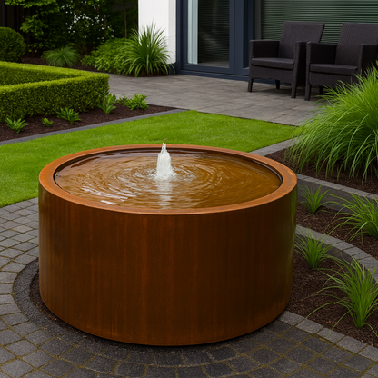 Wassertisch aus Cortenstahl VOLTIS 100 x 40 cm