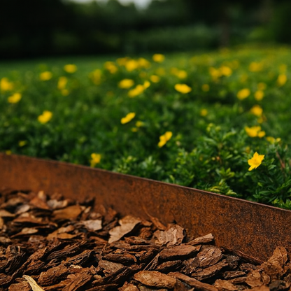 Kantenschutzleiste aus Cortenstahl BORDURA 200 x 15 cm
