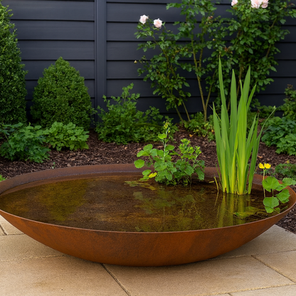 Wassernapf aus Cortenstahl VELLUM D 80 cm