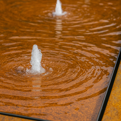 Wassertisch aus Cortenstahl LUMINIS 200 x 80 x 40 cm