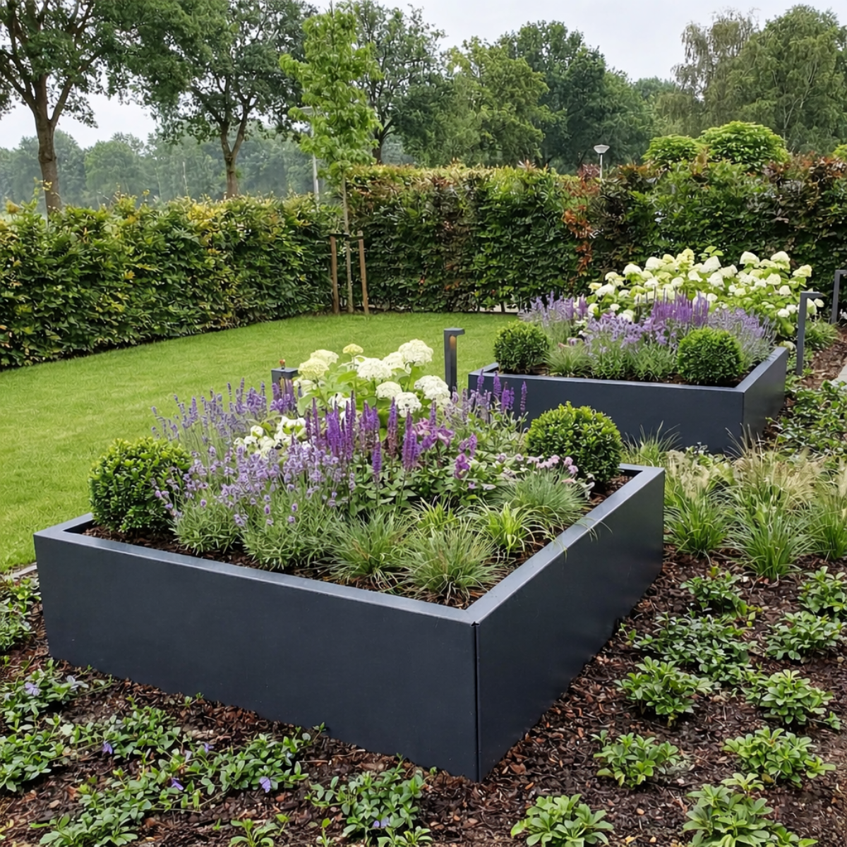 Cortenstahl Pflanzkübel CORTEA 40 x 40 x 40 cm